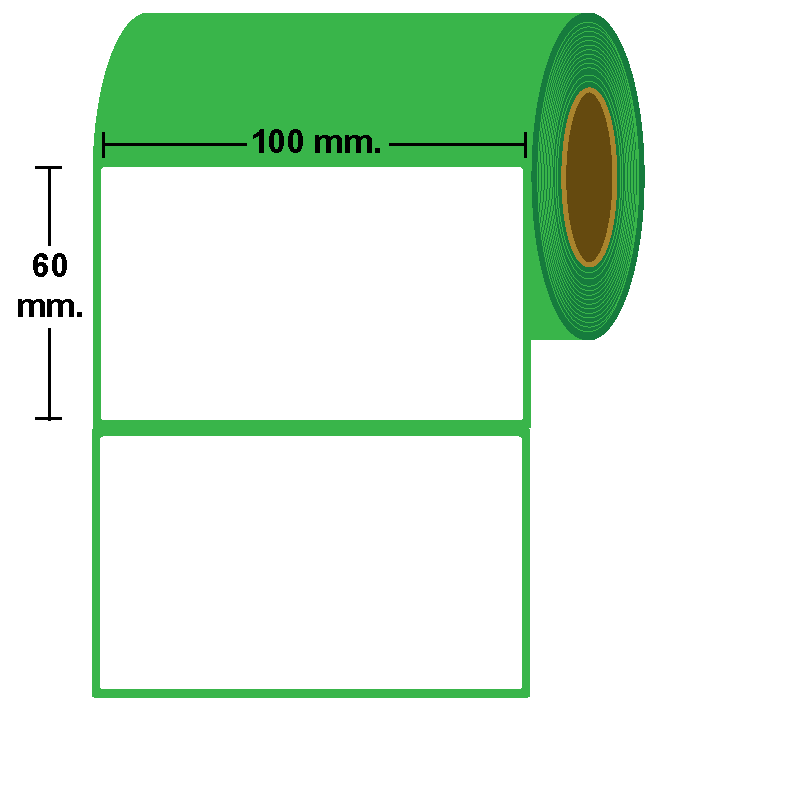 สติ๊กเกอร์ความร้อน ขนาด 100 mm x 60 mm