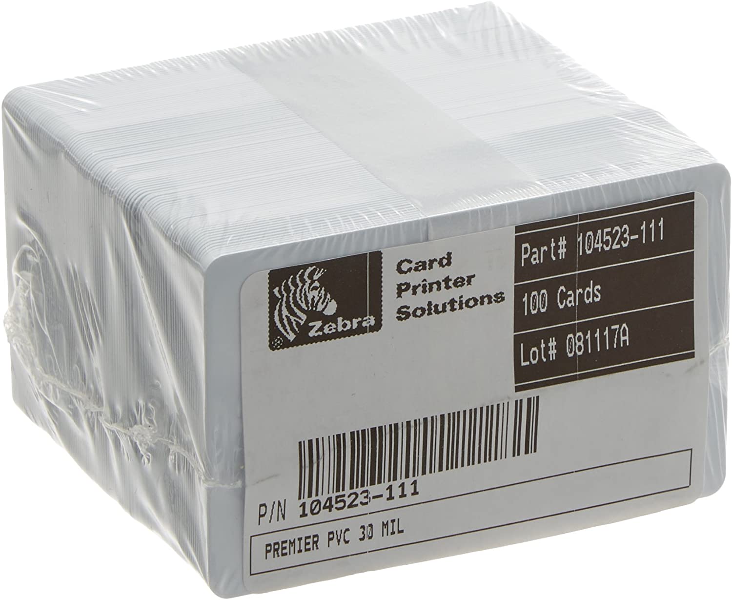 บัตรสำหรับการพิมพ์ ZEBRA Premier PVC Card x100